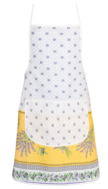 French Apron, Provence fabric (Lauris. yellow)